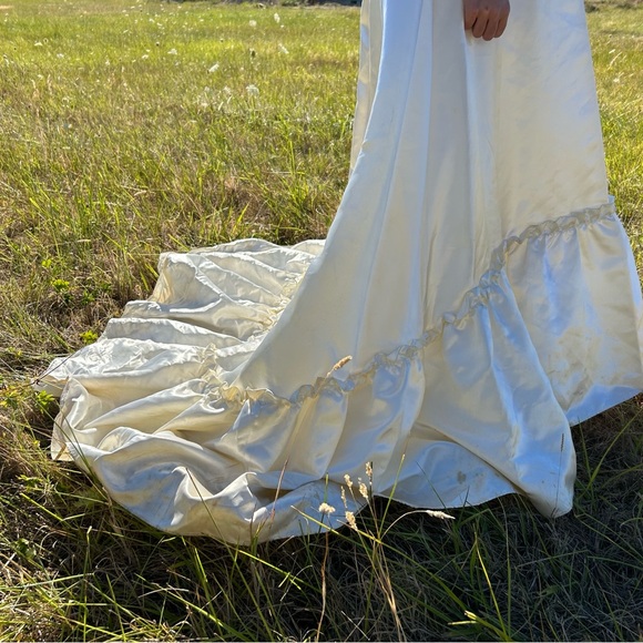 Vintage 70s Gunne Sax Romantic Renaissance Bridal Collection Wedding Dress Sz 9 - Picture 5 of 15
